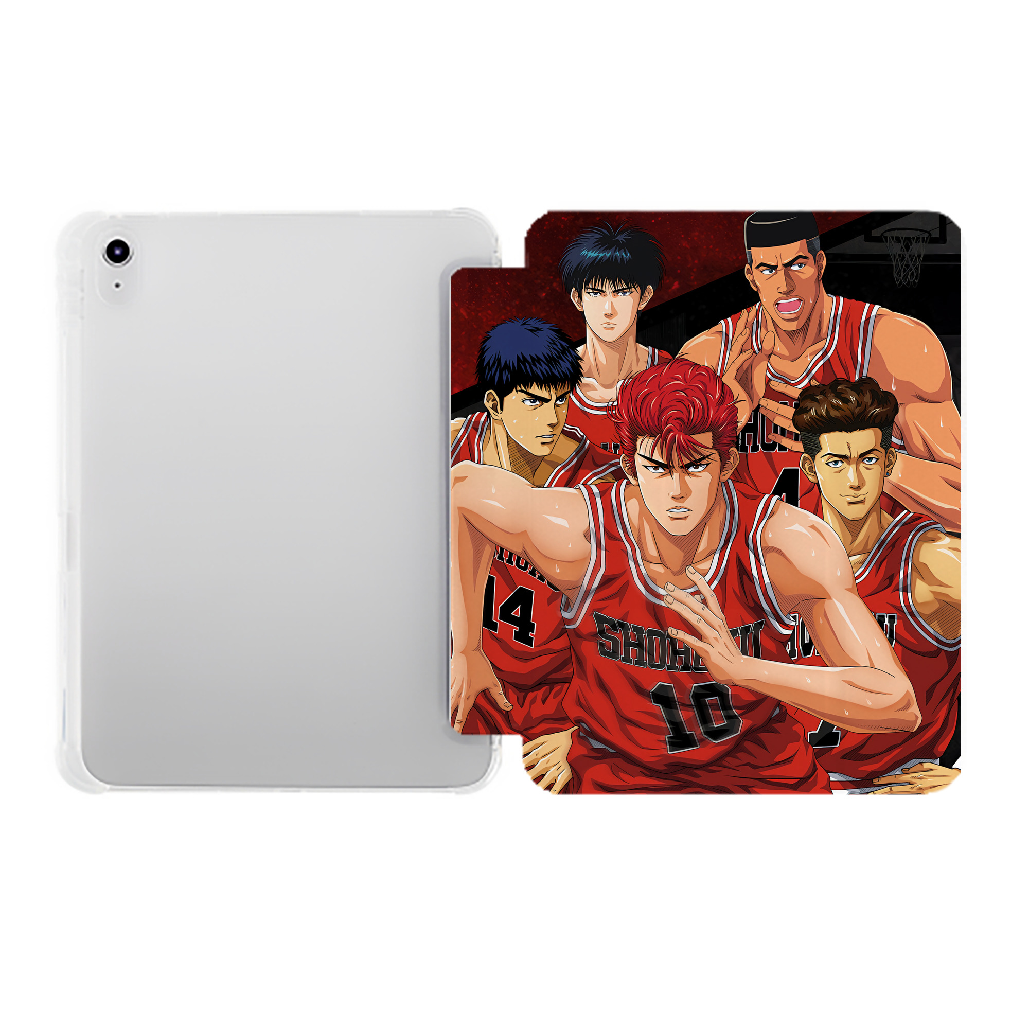 （画像用） SLAM DUNK／スラムダンク IPad ケース ペン収納付き 三つ折りスタンド PUレザー×シリコン 対応機種9.5/10.5/10.9インチ